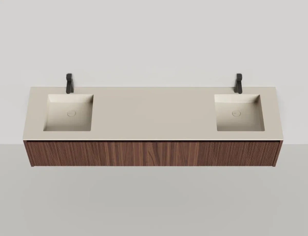 Тумба под встраиваемую раковину Salini Domino 200 см 27D220DINF окрашивание по RAL шпон