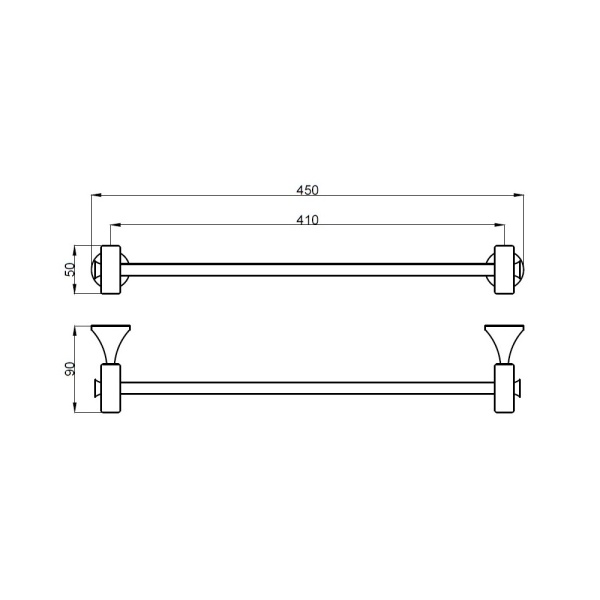 Полотенцедержатель Webert Opera OA500501980 розовое золото глянцевый