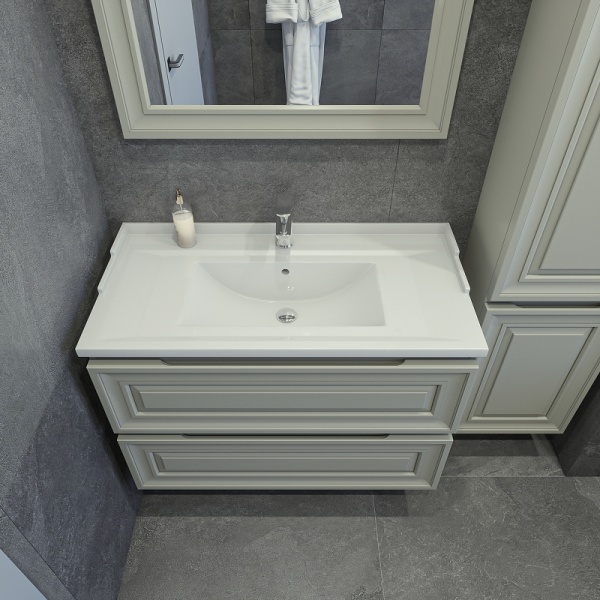 Тумба с раковиной Caprigo Ponza 13523-030.000.00.20 90 см серая