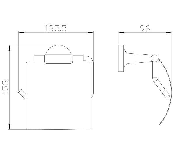 Держатель для туалетной бумаги Wonzon & Woghand Simple WW-6526 хром глянцевый