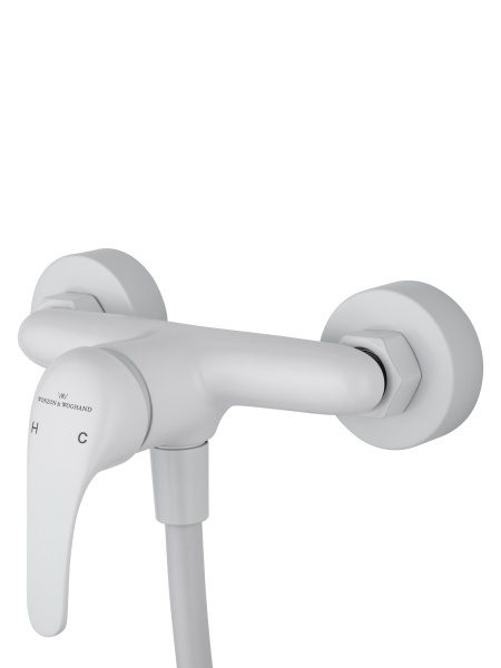 Смеситель для душа Wonzon & Woghand WW-4540-MW белый матовый с гарнитуром