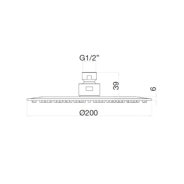 Верхний душ Webert AC1024345BRASS никель глянцевый