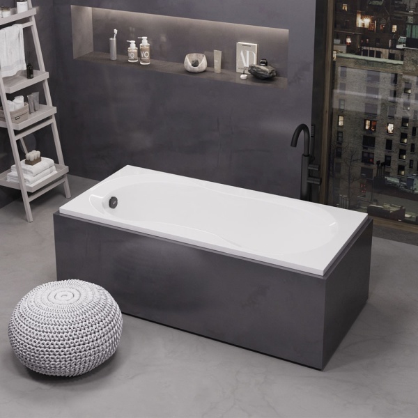 Ванна акриловая Alba Spa Miami 150x70 ВПР0240300100 пристенная