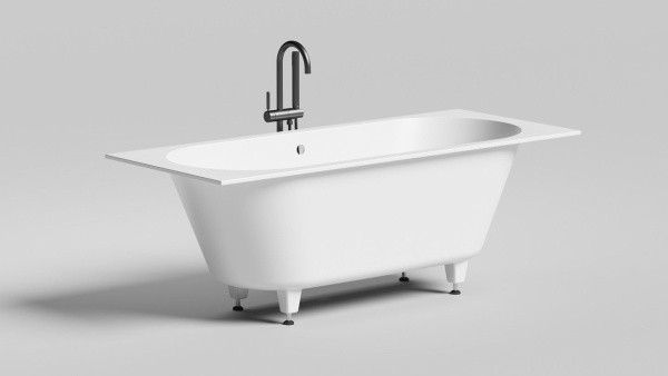 Ванна из искусственного камня Salini Ornella Axis 170x70 104623M белая матовая встраиваемая