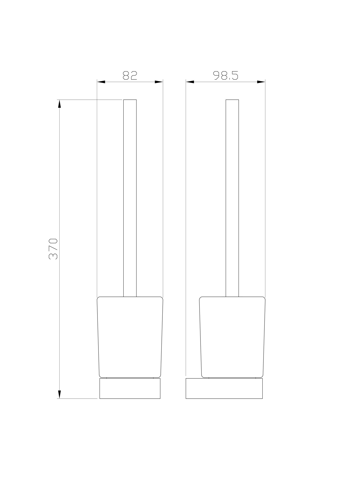 Туалетный ершик Wonzon & Woghand Lotte WW-8329 хром глянцевый