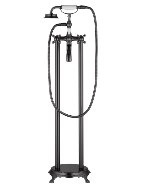 Смеситель напольный Wonzon & Woghand Retro WW-88649020-BGM темный графит брашированный с душевым гарнитуром