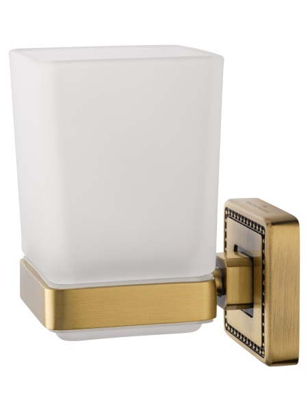 Стакан для зубных щеток Wonzon & Woghand Roma WW-7221 бронза брашированный с держателем