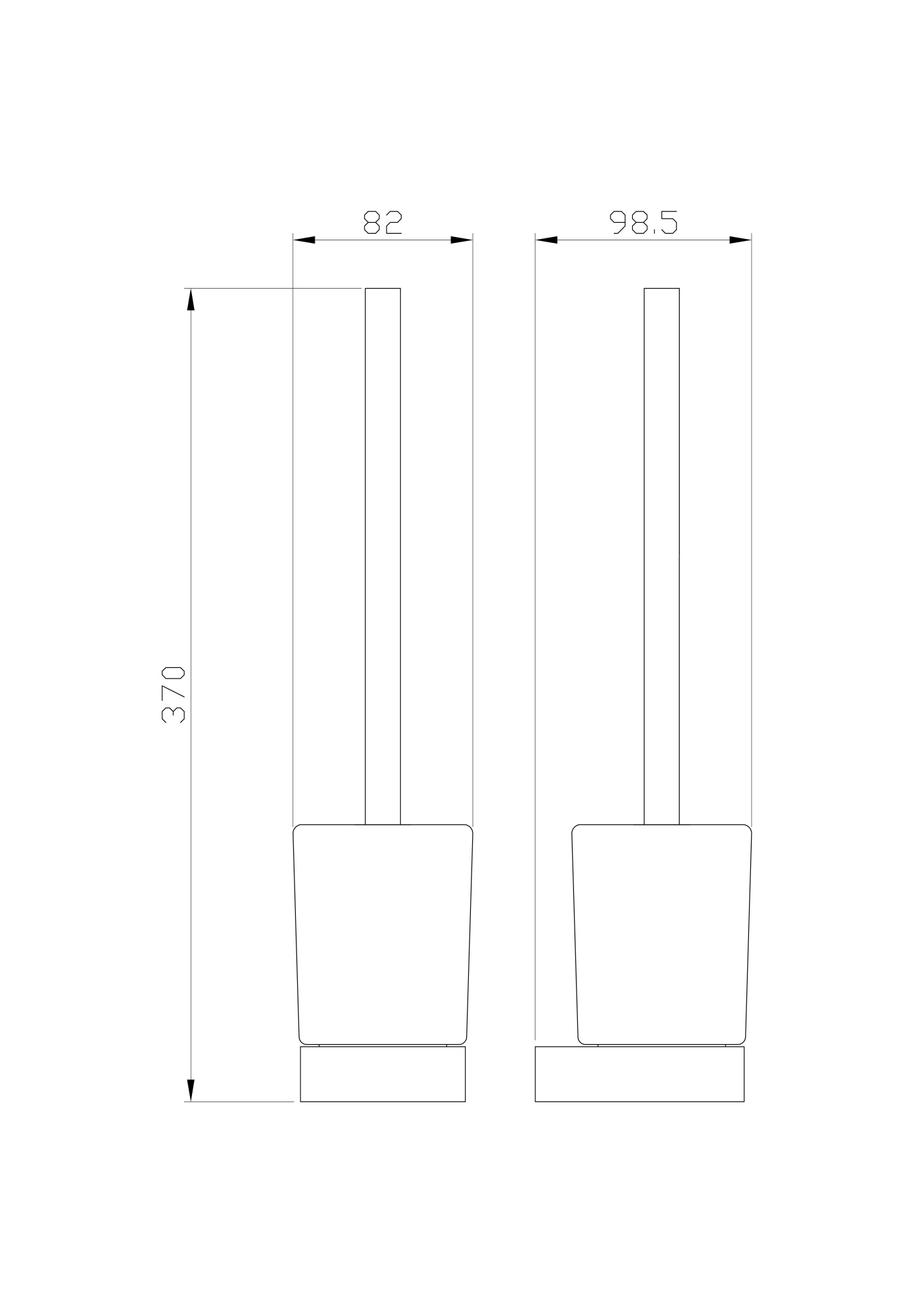 Туалетный ершик Wonzon & Woghand WW-9529 хром глянцевый