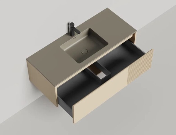 Тумба с раковиной Salini Domino 120 см 27D112ON окрашивание по RAL эмаль Onda Plus