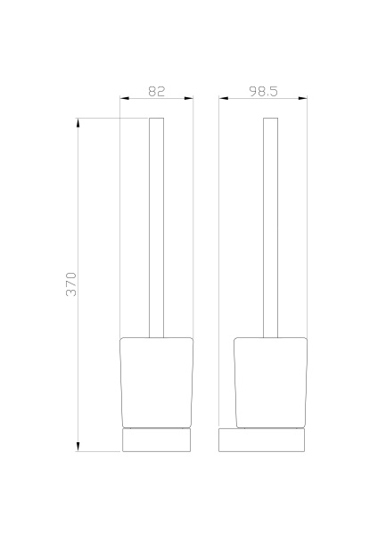 Туалетный ершик Wonzon & Woghand WW-9529 хром глянцевый