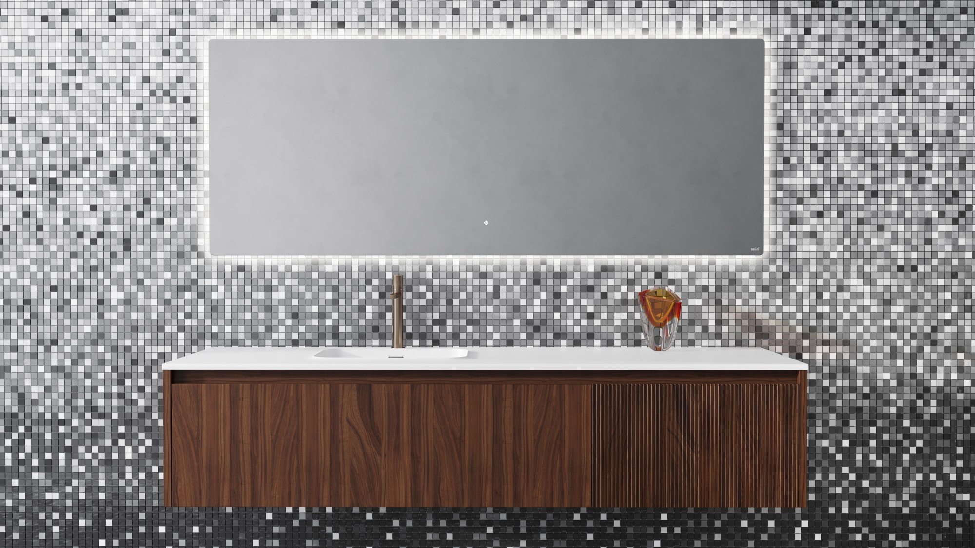 Зеркало Salini Ombra 100x100 27M2.1000 с LED подсветкой