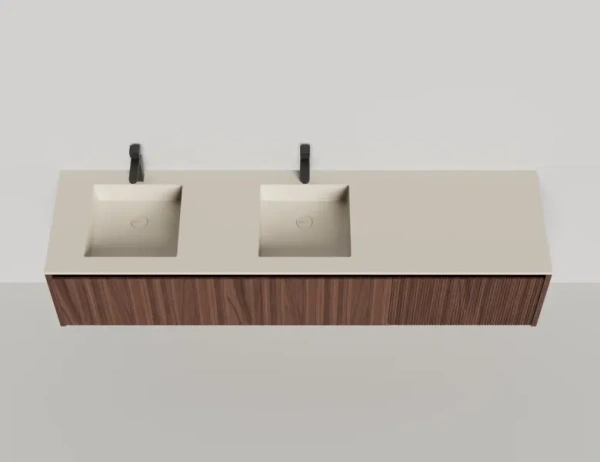 Тумба под раковину Salini Domino 200 см 27D220 окрашивание по RAL шпон