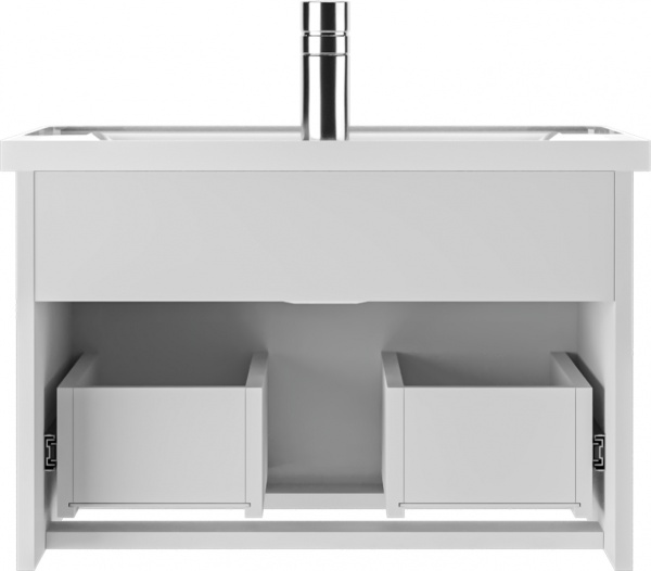 Тумба под раковину Domino Iceberg Rivo DA3015T 55 см белая подвесная (рак. Rivo 60)