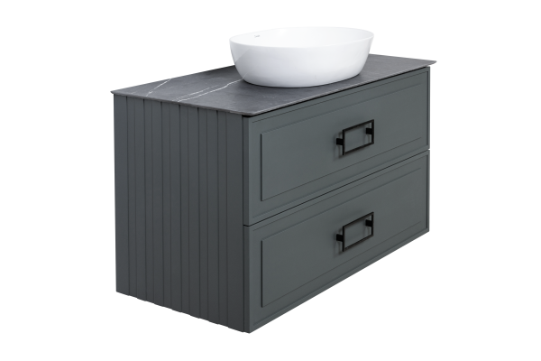 Тумба под раковину LaFenice Cubo FNC-01-CUB-G-100-2 100 см серая матовая