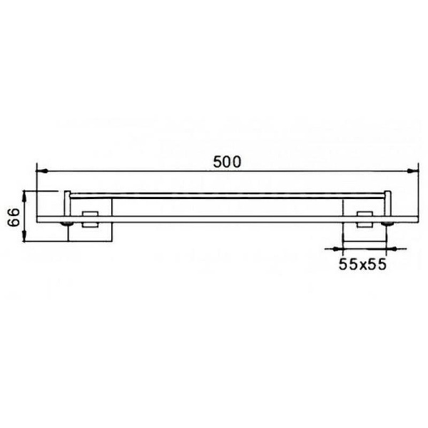 Полка для ванной Haiba HB8907 черный матовый