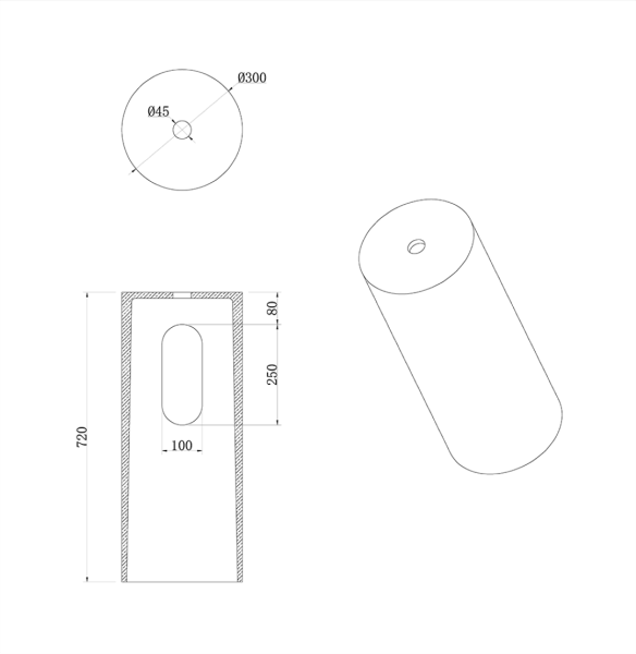 Пьедестал Armadi Art Sole 801-Base-NM nero marquina