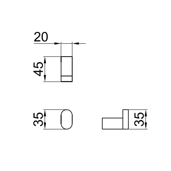 Крючок Webert Living LV500401560 черный матовый