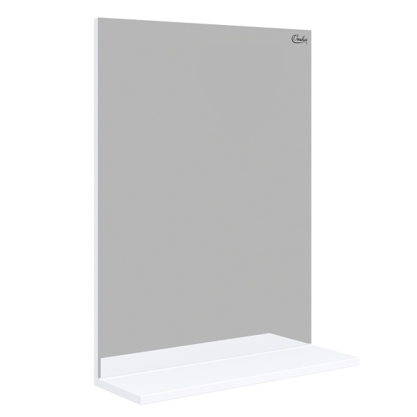 Комплект тумба с раковиной и зеркалом Onika Эко 105204 50 см хром, дуб сонома и белый