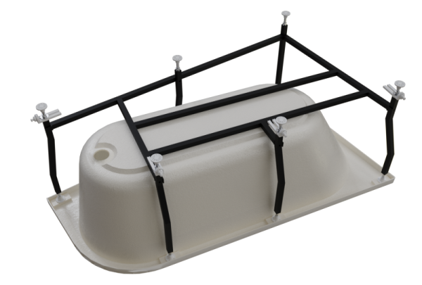 Ванна акриловая Radomir Вальс Прима 160x95 R 1-01-0-2-1-352 c каркасом