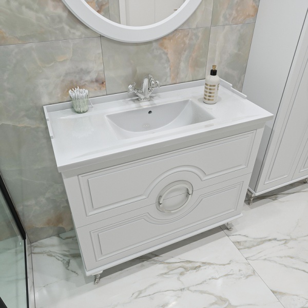 Тумба с раковиной Caprigo Valletta 35319-SF027 100 см белая