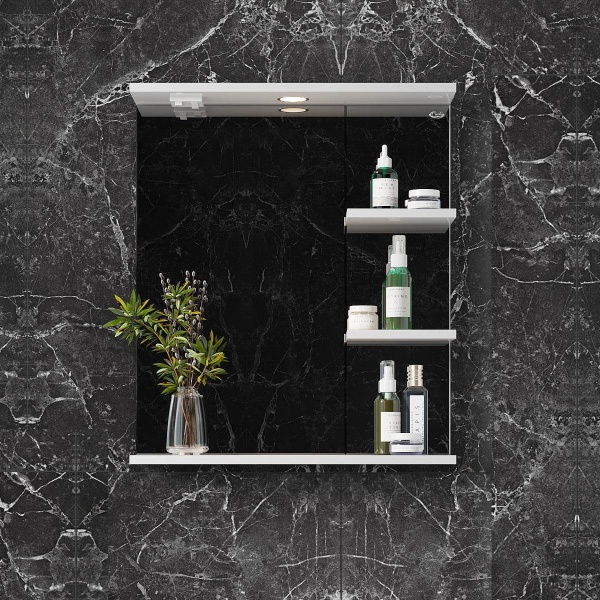 Зеркало Onika Коралл 60x70 206001 белое с подсветкой