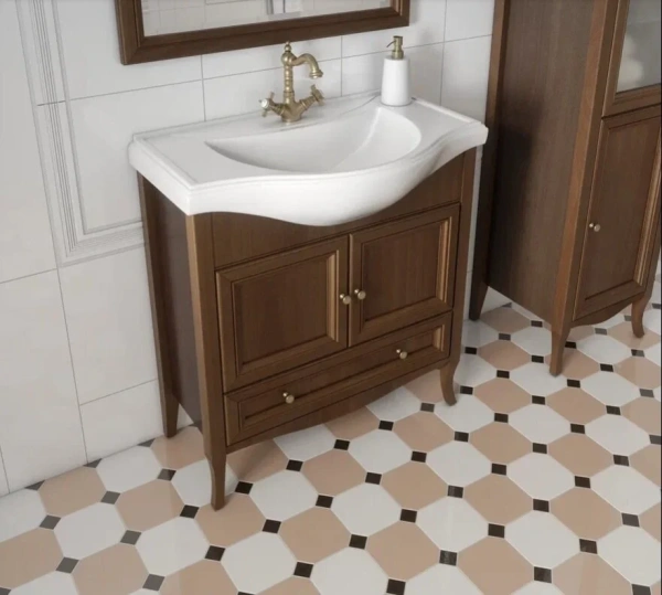 Тумба с раковиной Caprigo Lion 38313-036.000.00.20 80 см орех античный