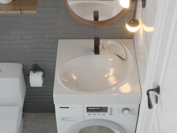 Подвесная раковина Madera Buta 4627173210348 60 см белая глянцевая на стиральную машину