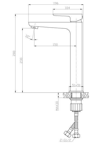 Смеситель для раковины Esko Samara SMR25 хром глянцевый
