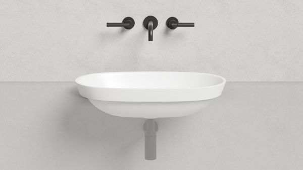 Раковина полувстраиваемая Salini Marea 01 1802101GF 40 см окрашивание по RAL Classic глянцевая