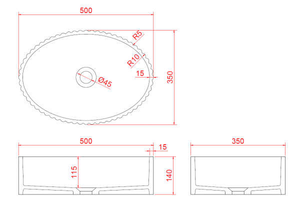 Накладная раковина Armadi Art Neoart 50 см 878-W белая