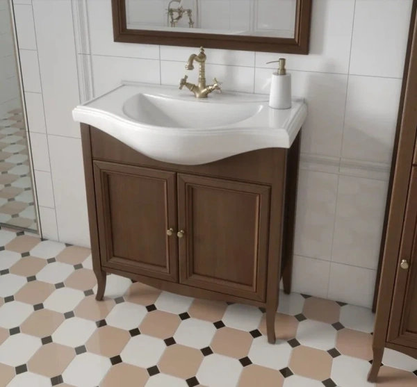 Тумба с раковиной Caprigo Lion 38311-036.000.00.20 80 см орех античный