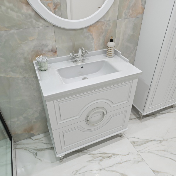 Тумба с раковиной Caprigo Valletta 35317-SF027 80 см белая