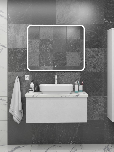 Столешница Kакса-А 005399 80 см белый мрамор