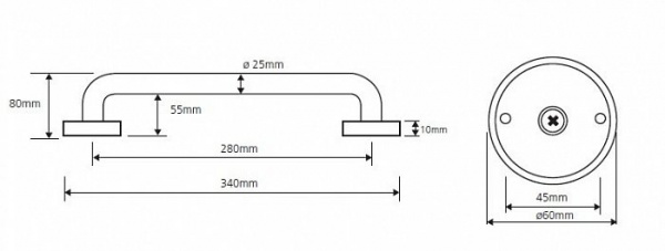 Поручень Bemeta 106107011 хром
