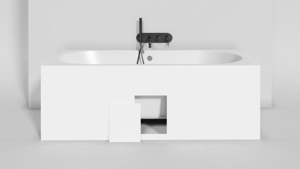 Ванна из искусственного камня Salini Ornella Axis 180x80 103421M белая матовая встраиваемая