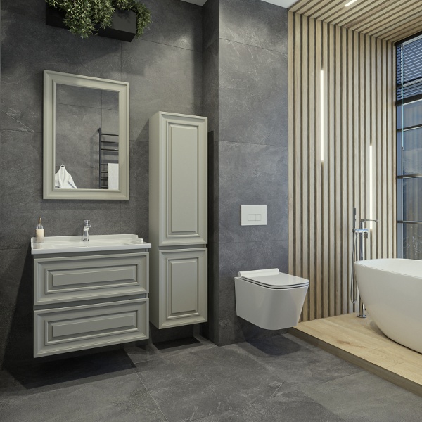 Тумба с раковиной Caprigo Ponza 13520-030.000.00.20 70 см серая