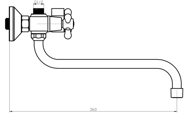 Смеситель для ванны и душа Voda Ladoga LDG31 хром