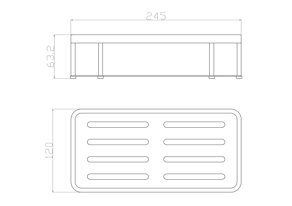 Полка для ванной Wonzon & Woghand WW-4131-BGM темный графит брашированная