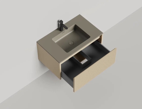 Тумба с раковиной Salini Domino 80 см 27D108ONF окрашивание по RAL эмаль Onda Plus