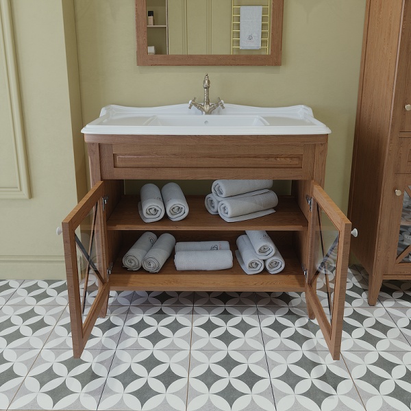 Тумба с раковиной Caprigo Napoli Promo 33625-075.000.00.20 95 см темное дерево