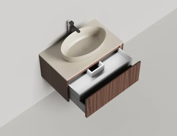 Тумба под раковину Salini Domino 80 см 27D208 окрашивание по RAL шпон