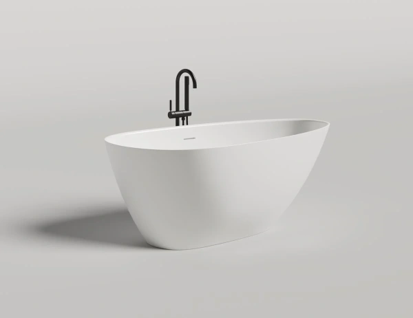 Ванна из литьевого камня Salini Paola 160x80 1015103G белая глянцевая отдельно стоящая