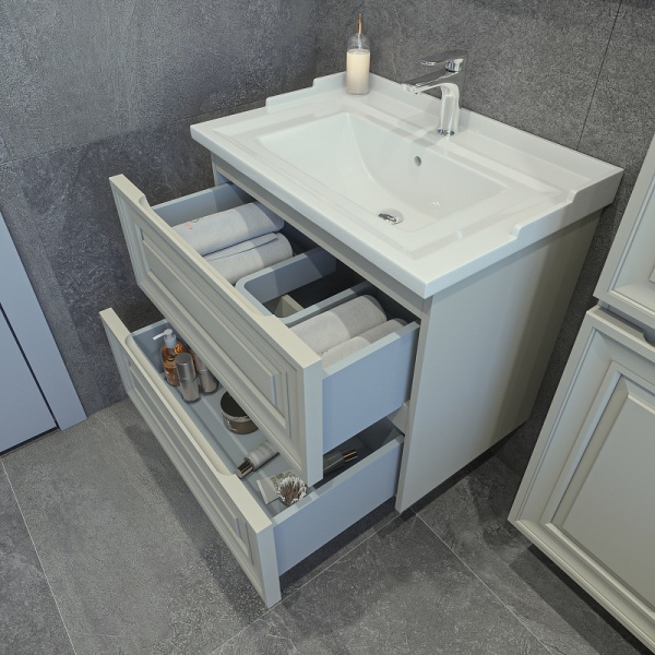 Тумба с раковиной Caprigo Ponza 13520-030.000.00.20 70 см серая