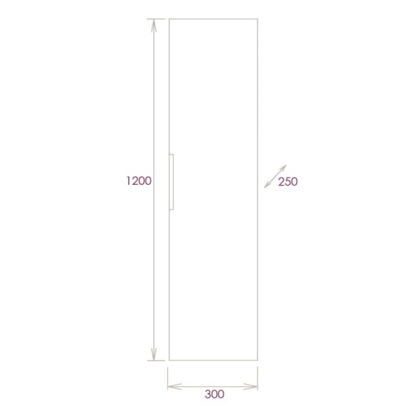 Пенал Onika Девис 403071 30 см бетон чикаго