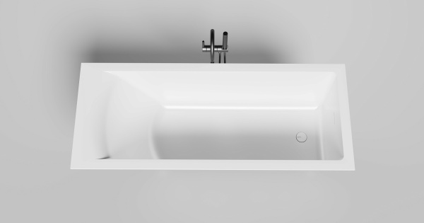 Ванна из литьевого камня Salini Cascata 170x70 104413G белая глянцевая встраиваемая