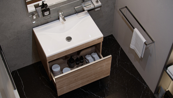 Тумба под раковину Velvex BASIC tp.PUL.PUL.70.1Y 70 см дуб сонома