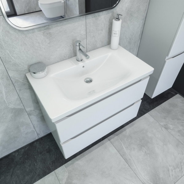 Тумба с раковиной Caprigo Forte 36112-SF027 75 см белая