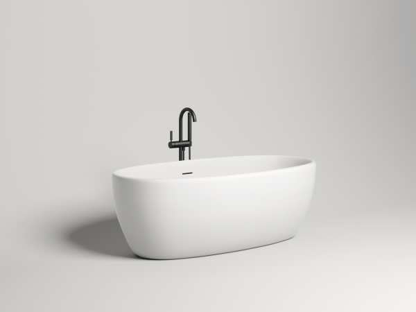 Ванна из искусственного камня Salini Luce 170x85 100121M белая матовая отдельно стоящая