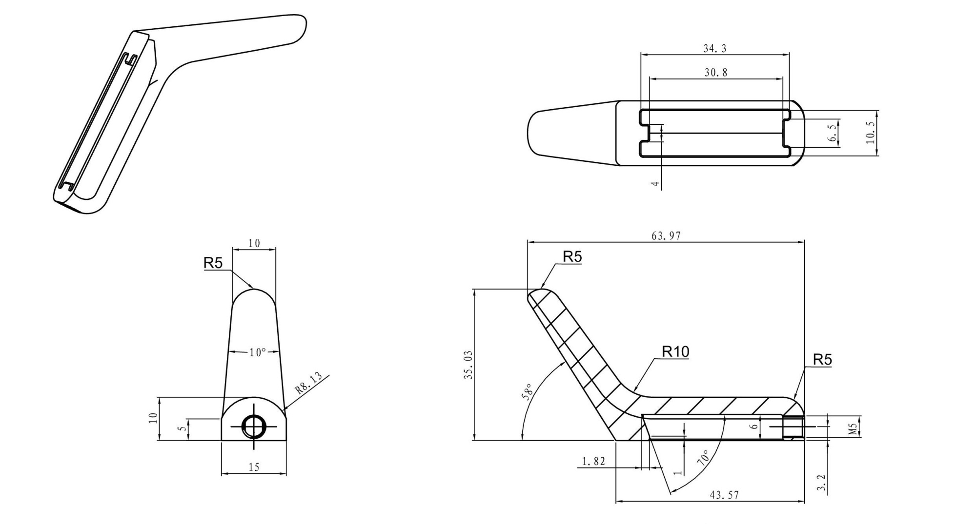 Крючок Wonzon & Woghand WW-V4301-BG золото брашированный