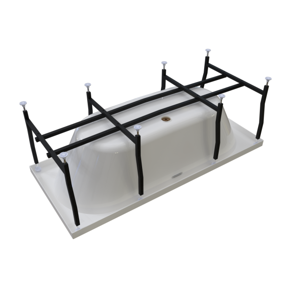 Ванна акриловая Radomir Вальс 200x100 1-01-0-0-1-195 пристенная c каркасом